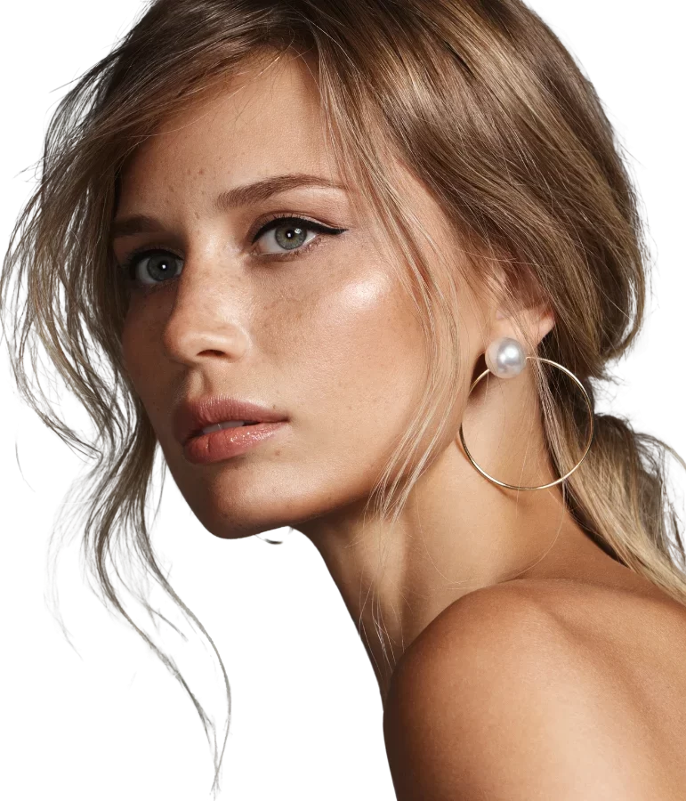 young girl with natural beauty